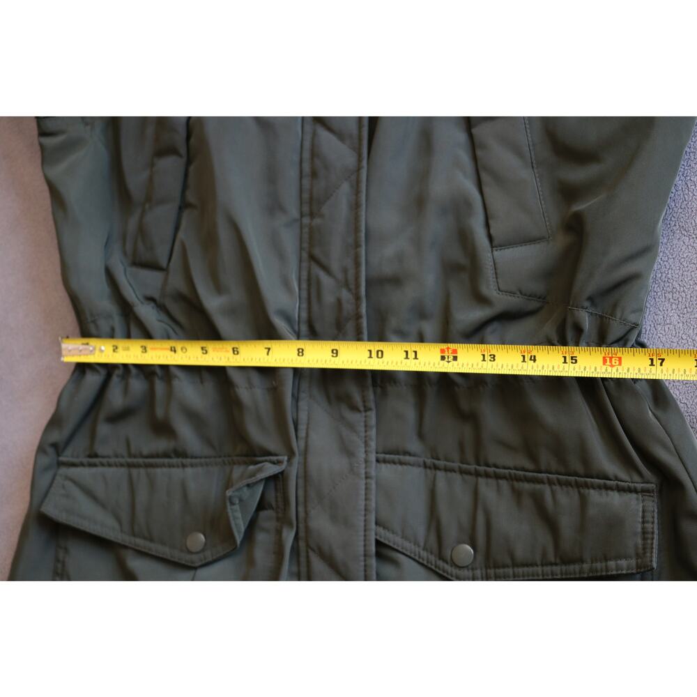 UNIVERSAL THREAD Winter Coat Women Large Green Chunky Cinched Waist Drawstring - Picture 14 of 16